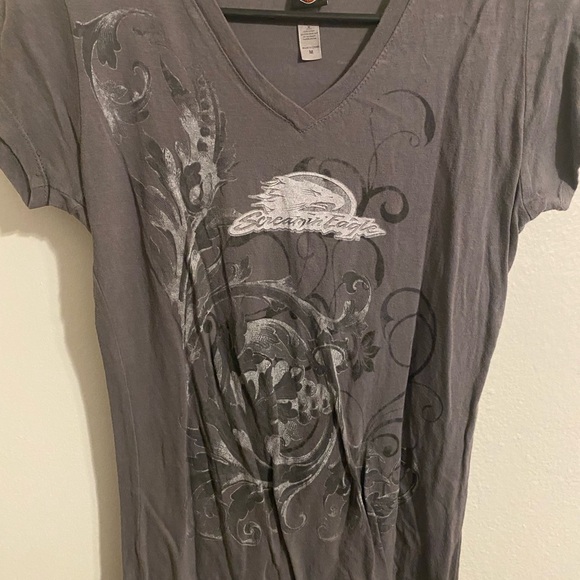 Harley-Davidson Gray V-Neck Women's Tee - Picture 1 of 3